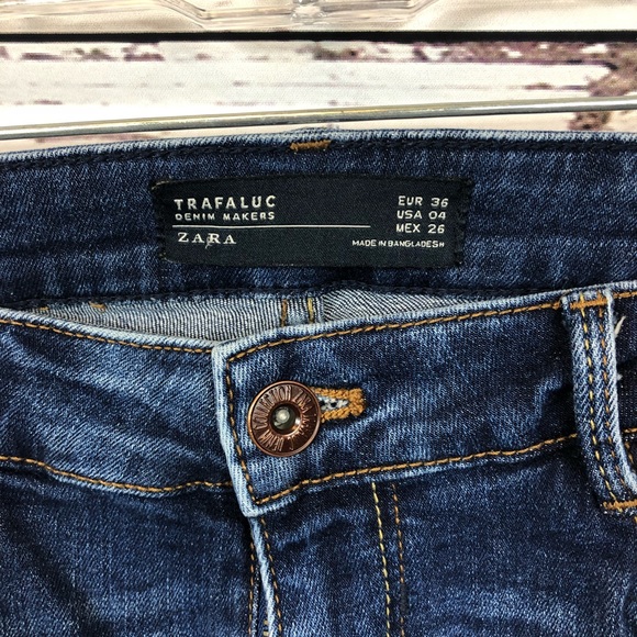 Zara Trafaluc Demin Distressed Jeans - Picture 2 of 5